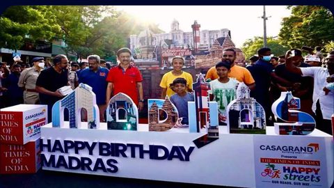 Chennai Day '22 celebration on Besant Nagar Beach